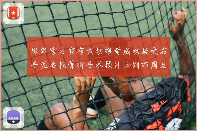 绿军官方宣布武切维奇成功接受右手无名指骨折手术预计三到四周后复查